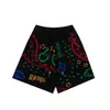 Designer Short Clothing Beach Shorts Rhude Cashew Flower Jacquard Summer American Fashion Brand Couple Loose Casual Drawstring High Street Shorts J