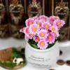 Dekorativa blommor Artificial Plant Fake Gerbera Ceramic Bonsai Combination Su For Home Decoration Garden Bedroom Micro Landscape Decor