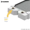 Cooling Barrow 28mm Thick Radiator Copper G1/4" Thread White Black 120/240/360/480MM Computer Radiator Water Cooling 120 fans Dabel28a