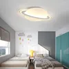 Taklampor barns rumslampa enkel modern sovrum pojke och flicka studera ultratunn elliptisk tecknad planet led