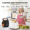 フラッシュフィッシュソーラージェネレーター200Wポータブル発電所230V EUソケット172WH 50Wポータブルソーラーパネル18Vソーラー充電器キット