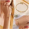 Chain Link Bracelets Cross Bracelet Women Charms Beaded Stainless Steel Femme Mujer Psera Drop Delivery Jewelry Dhuh3