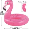 Sand Play Water Fun Giant Inflatable Flamingo Pool Float Party Pool Tube med snabba ventiler Summer Beach Swimming Pool Lounge Raft Decorations Toys 230526