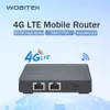 Roteadores wobitek 4g LTE Router Internet com slot de cartão SIM Desbloqueado MONEF MOBELE MODEMSPOT WIFI TIPEC PORT 300 MBPS LAN sem fio