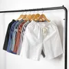 Pantalon en lin version coréenne en coton décontracté, short pour hommes à la mode, pantalon de plage