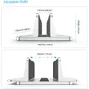 Stand Vertical Laptop Stand Adjustable Aluminum Dock Holder For MacBook Air Mac Book Pro Chromebook Lenovo Huawei HP Dell iPad Support