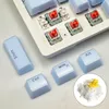 Accessoires ABS Ice Crystal KeyCaps Blue 116 Key Cap OEM voor mechanisch toetsenbord schattige karaktertransparantie kleurstoffen met Cherry MX -schakelaar