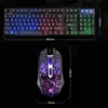 Combos russe clavier ensemble de jeu filaire anglais souris et clavier rainbow backlit gamger informatique étanche ru + en claviers