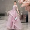 Party Dresses Custom Made Pink Beaded Ball Gown Evening Sequins Modest Dress Long Bridesmaid Wedding Ever Pretty