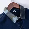 Men's Casual Shirts 2023 Summer And Spring Men Half Sleeve Denim Retro Shirt Classic Youth Blue Workwear For