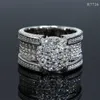 New Fashion Mens Moissanite Rings Passed Diamond Test S925 Silver D Color Moissanite Ring for Party Wedding Nice Gift