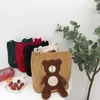 Bolsas de noite Hylhexyr dobrável Casual Cartoon Cute Bear Bolsa de ombro de ombro da escola Fivela de fivela de fivela para mulher para mulher