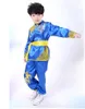 Bühnenkleidung Chinesisches Kostüm Rot Kinder Traditionelle Wushu Uniform Anzug für Kinder Mädchen Kleidung Junge Tanz Jungen Performance Set