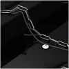 Chain Link Bracelets 2023 Titanium Steel Creative Cross Love Pearl Bracelet Womens Fashion Personality Stainless Birthday Gifts Drop Dhafj