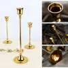 Декоративные цветы 3pcs/set European Style Metal Holders Simple Golden Chlac