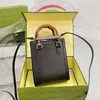 Bambus Diana Tasche Frau Telefon Umhängetaschen Mode Luxurys Kleine Tote Trend Echtes Leder Geldbörsen mit Box