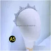 Haarclips Barrettes Asnora Fashion CZ Bridal Crown Wedding Accessoires Geometrische vorm Long Crystal Headband Prom Banket Tiara A DHHX7