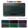 Combos mini draadloos toetsenbord voor iPad Tablet Oplaadbare RGB -verlichte toetsenbord draadloos Bluetooth -toetsenbord voor Android iOS Windows