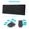 Rapoo Combos clavier et souris sans fil multimédia avec souris silencieuse ultra fine et résistante à l'eau pour ordinateur PC Gaming TV