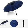 Parapluies Entièrement Automatique Parapluie Hommes Femmes Anti Uv Pluie Double Couches Coupe-Vent 10 Côtes Forte Grand Parasol Pliant