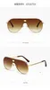 Solglasögon mode märke klassisk utomhus sommardesigner brev vintage solskärmar glasögon fyrkantiga kvinnor stora storlek ramar uv400
