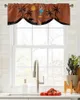 Gordijn African Women Sunset Landschap Olifant Window Valance Keuken Café Korte gordijnen Woonkamer Tie-up