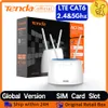 Routers Tenda 4G Wireless Router LTE CAT6 2.4 5GHz Modem WiFi Router med SIM Card Slot AC1200 4G Wireless Repetidor Hotspot Support VPN