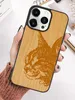 Eco-vriendelijke houten mobiele telefoonhoesjes voor iPhone 12 13 14 15 Pro Max plus XS Cherry Wood TPU bumper blanco laser gravure Bedrijfsnaam terug mobiele cover case shell voor mannen