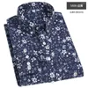 Men's Casual Shirts 2023 Men Shirt Long Sleeve Cotton Oxford Floweral Fashion Cloth Soft Anti-Wrinkle Skin Friendly 3D Cutting DA510