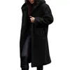 Kvinnors västar Kvinnor Vinterrock Stylish Mid-Calf längd Lady Overcoat Woolen