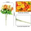 Flores decorativas grinaldas artificiais margaridas de seda falsa para a plantadora de jardim resistente a UV externo