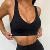 Yoga -outfit vrouwen compressie elastische zachte snelle droge droge high nek hardlopen bh indoor sexy sport ondergoed gym training fiets