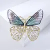 Brooches Female Fashion Crystal Cute Butterfly For Women Luxury Yellow Gold Color Alloy Animal Brooch Safety Pins