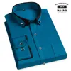 Men's Dress Shirts In Shirt Elastic Long-sleeve For Men Slim Fit Formal Doble Collar Vintage Office Clothes