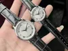 Couple pair watch quartz movement mineral glass mirror 316L fine steel case diameter 40mm 30mm thick 8mm