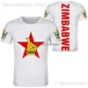 T-shirts pour hommes T-shirts pour hommes Zimbabwe T-shirt Diy Nom personnalisé Numéro Zwe Tshirt Nation Drapeau Zw Country College Yezimbabwe Zimbabwéen Dh5Xc