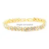 Pulseras de eslabones de cadena Pulsera de cristal de amor romano de lujo Mujeres Diamante simple Fl Gypsophila para mujer Joyería de entrega de gota Dhkdx