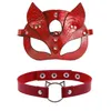 50% OFF Ribbon Factory Store Sexy Poly Leather red female ring and skin cat slave denies the carnival mask