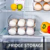 Storage Bottles Egg Holder Automatic Rolling Fresh Box Fridge Supplies Household Transparent For Refrigerator Organizer Bin