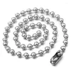 Chains MENS Bead Ball Chain Choker Necklace Women Jewelry Accessories For Christmas Gift Party Stainless Steel WN040