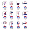 12PCS Niepodległość Day Bupcake Toppers Firework Star USA Patriotic Cupcake Picks Happy 4 lipca impreza dekoracje imprezowe