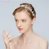 Haarclips Barrettes Jonnafe Silver Color Headband Bridal Tiara Pearls Wedding Crown Accessories Fashion Women Prom Piece JewelryHair Stre