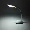 Bordslampor Desk Reading Lamp Study LED Protoable White Night Light Student Bedroom Camping Battery Eye Protection