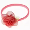 Hoja Rosa flor bebé diadema elástica Nylon recién nacido niño bandas para el cabello lindos accesorios de fotografía niños accesorios para el cabello