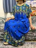 Ethnic Clothing Abayas For Women 2023 Floral Printed Cotton Musilm Loose Fit Femme Robe African Flower Summer Dresses Traditional Islam