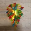 Lampada da parete Fantasy Fiori Lampade in vetro soffiato a mano Luci a LED Home Art Decor Applique Multicolore 32 pollici