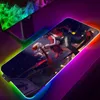 Pads RGB LED tapis de souris Evelynn League of Legends Anime tapis de souris Kawaii tapis de jeu accessoires Pc Gamer Xxl bureau grand tapis LOL souris