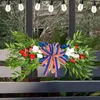 Flores decorativas Independence Day Wreath Simulation Summer Tulips Swag Door para a janela da janela do escritório Parede do quarto