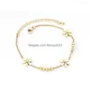 Braccialetti a maglie di catena Personalità semplice Ins Braccialetto femminile con piccoli fiori freschi Temperamento Studente Allmatch Drop Delivery Jewelry Dhmdy