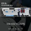 Combos Ayanami Rei EVA 09 00 Theme Pbt Material Keycaps 108 Keys Set for Mechanical Keyboard Oem Profile Only KeyCaps ManyuDou